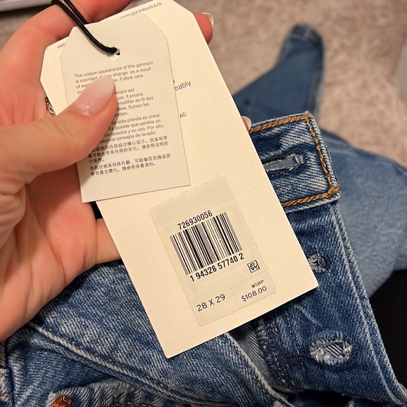 NWT LEVI’S Ribcage Straight Ankle Jeans Brand New 27” Inseam - Picture 6 of 9